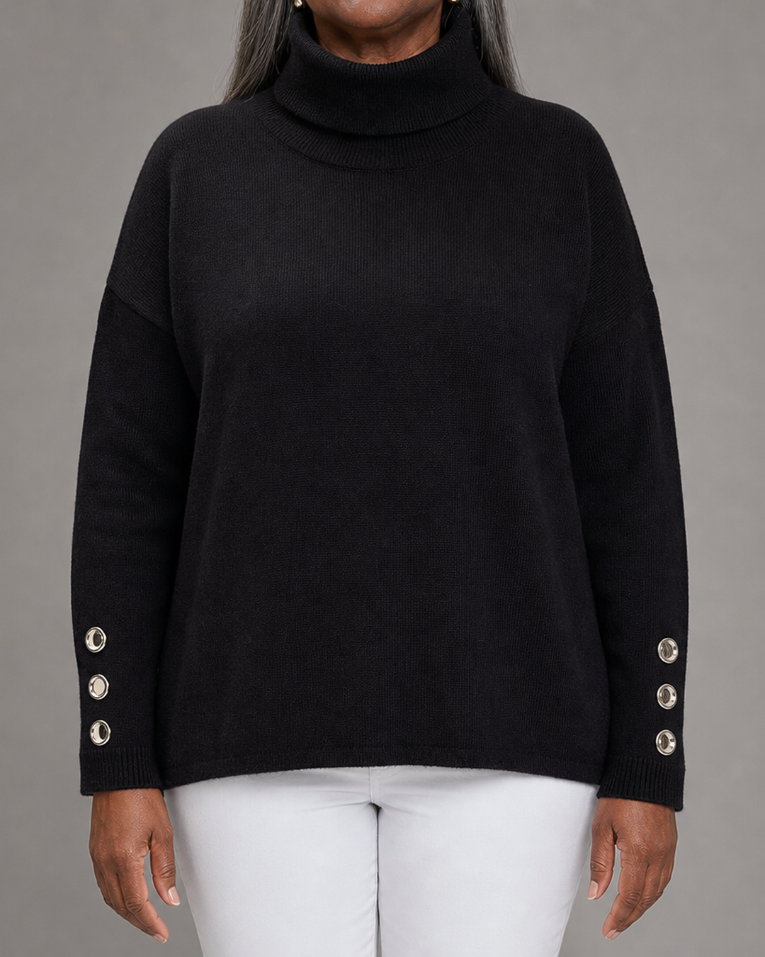 Genevieve Laurent | Elegant Turtleneck Knit Sweater For Women