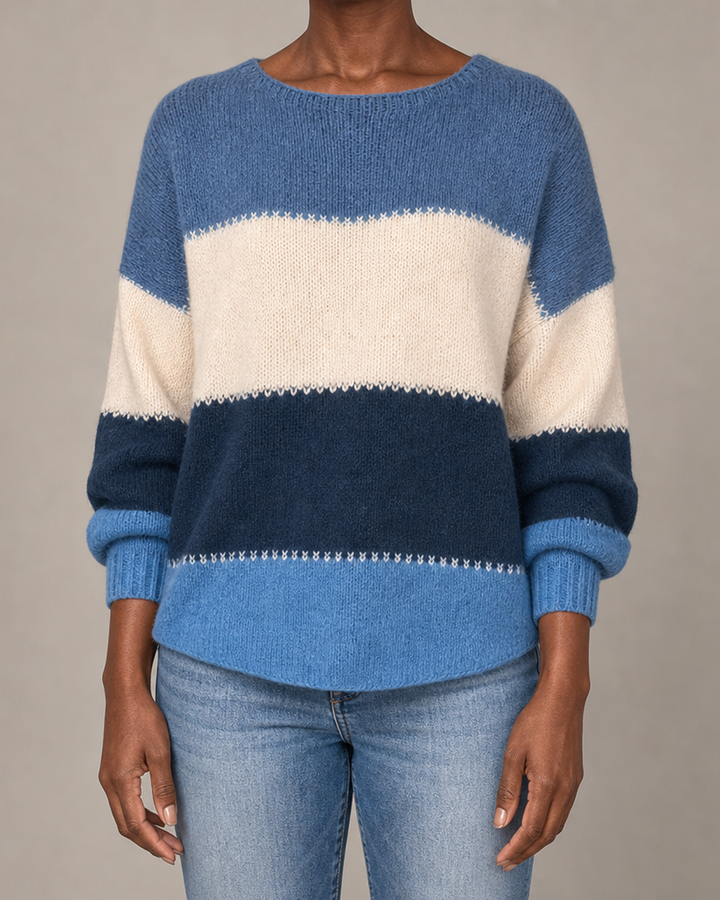 Elise Moretti | Colour Block Knit Sweater For Women