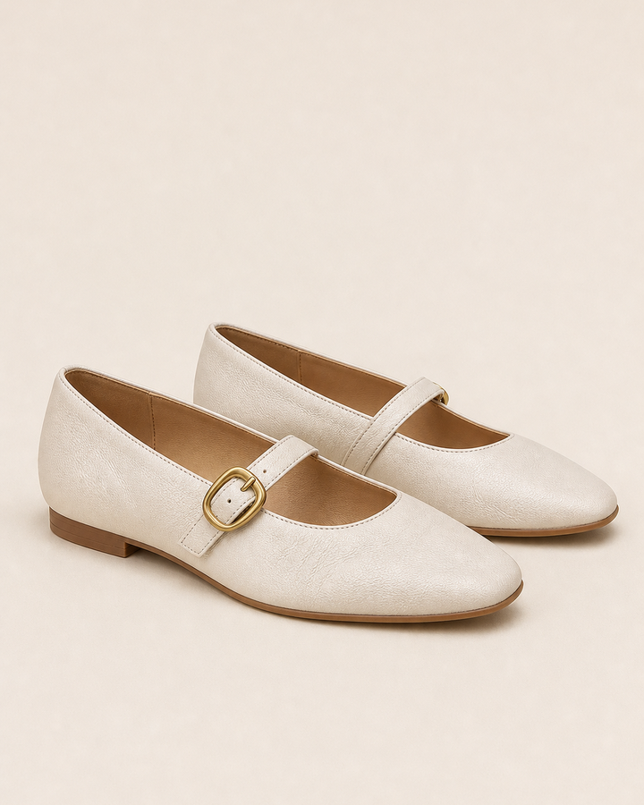 Jessie | Round-Toe Mary Jane Flats