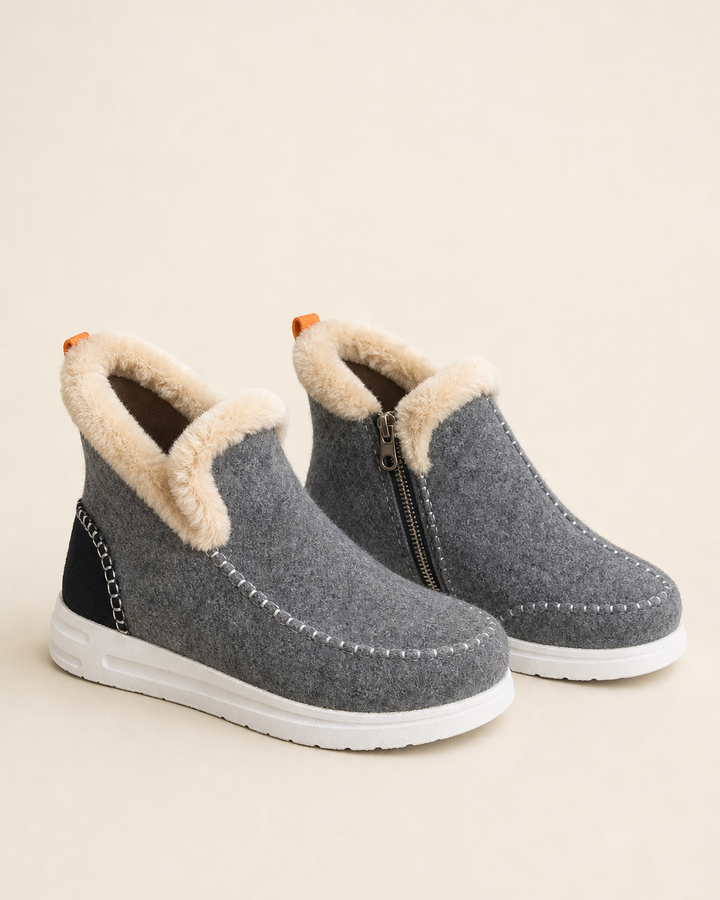 Faye | Fleece-Lined High-Top Colour-Block Boot