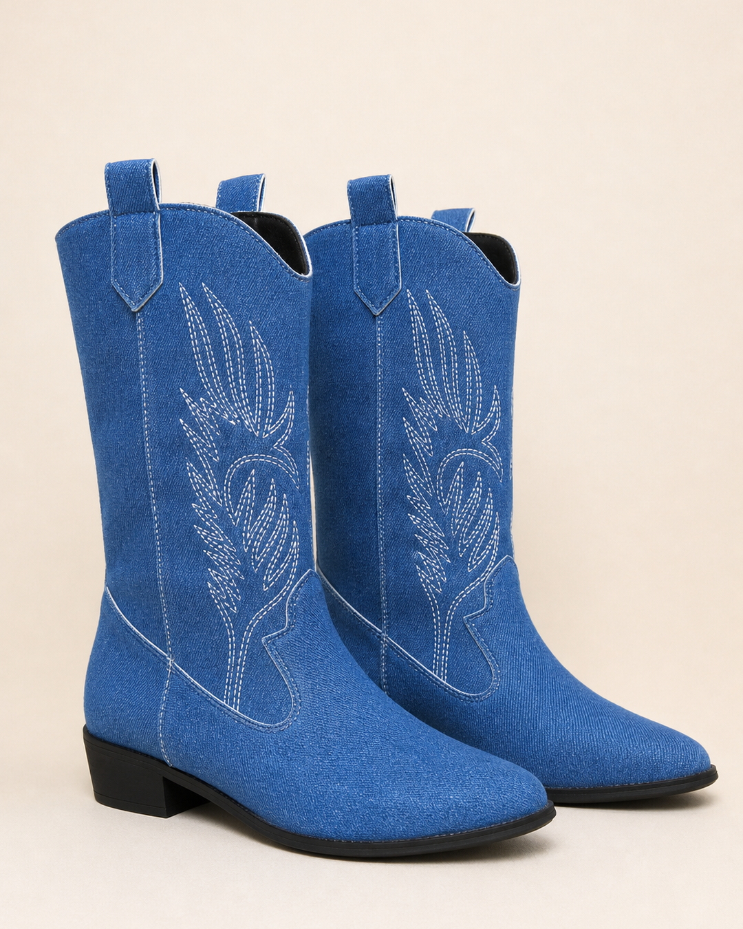 Roslyn | Embroidered Pointed-toe Western Knee Boot