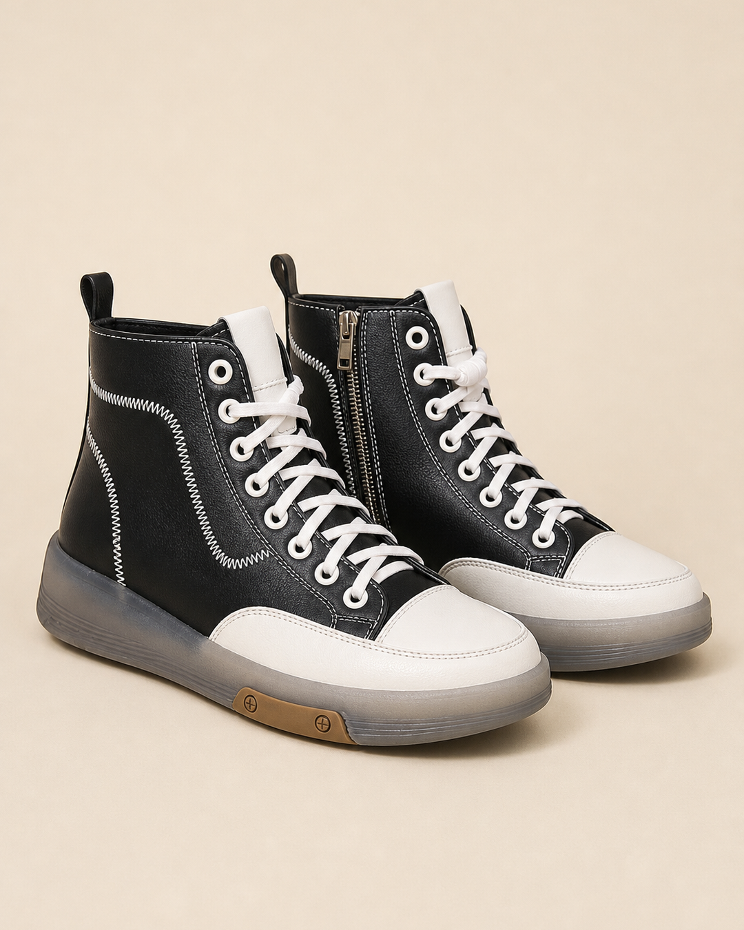 June | Flat Lace-up Combat Boot
