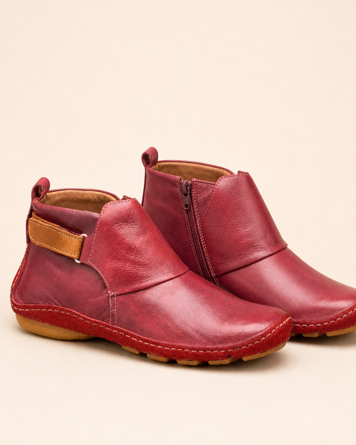 Tess | Hook-and-Loop Low-Heel Ankle Boot