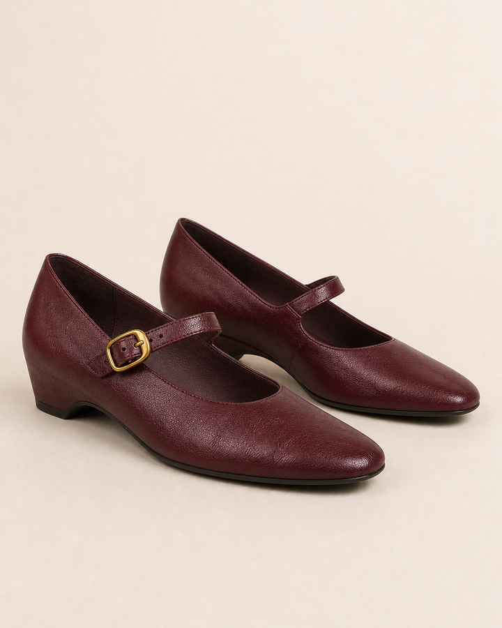 Jessie | Round-Toe Mary Jane Flats
