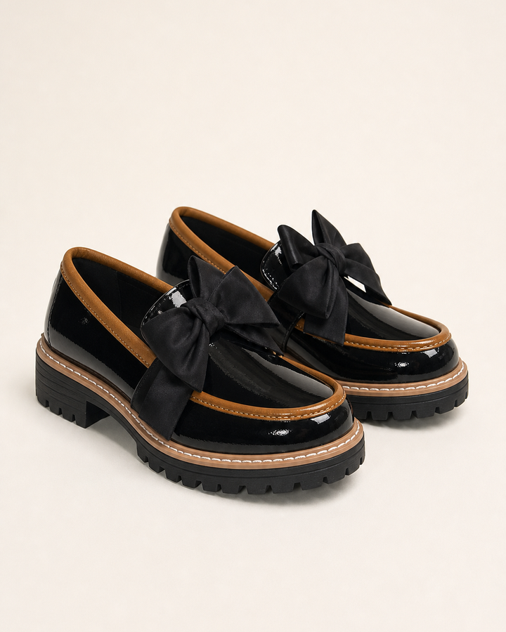 Willa | Bow Platform Wide-fit Loafer