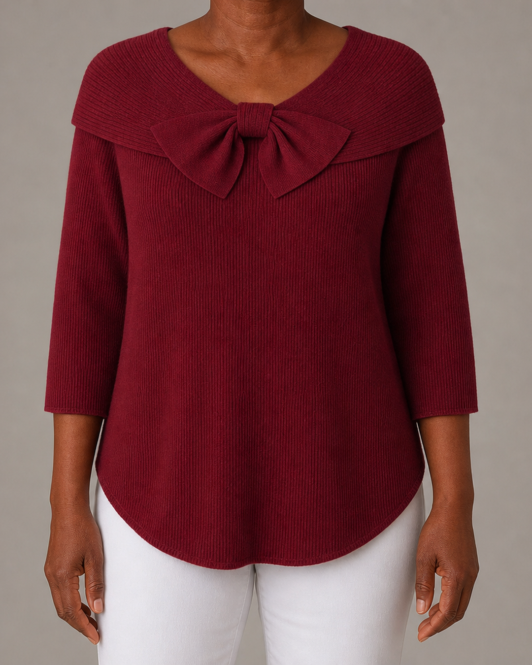 Remi Elegant Knitted Bow Top