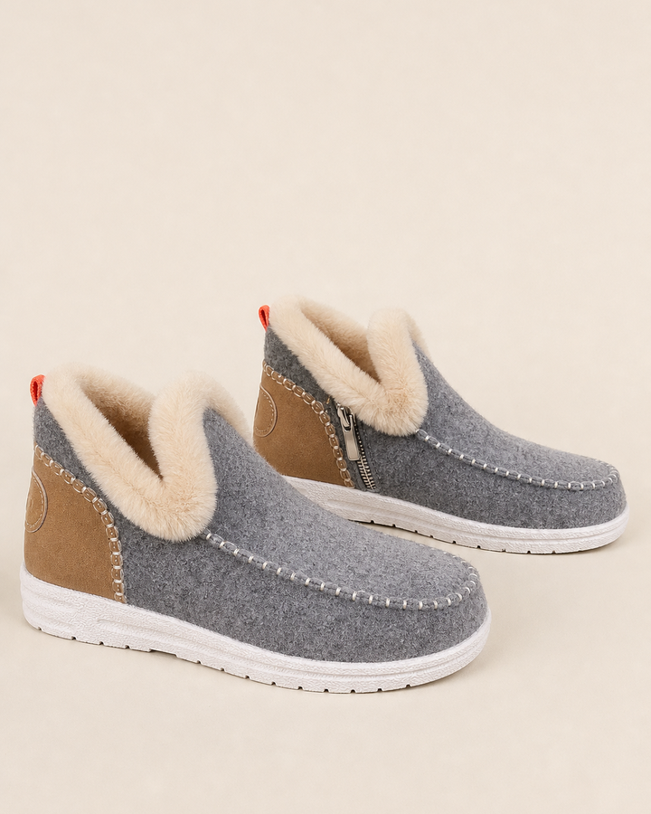 Faye | Fleece-Lined High-Top Colour-Block Boot