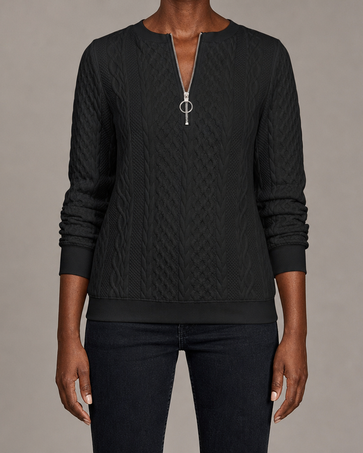 Zoé | Modern Zip-up Sweater