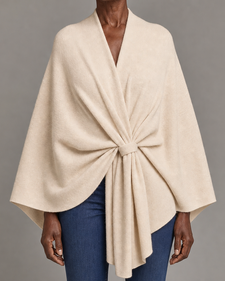 Briana | Elegant Draped Poncho