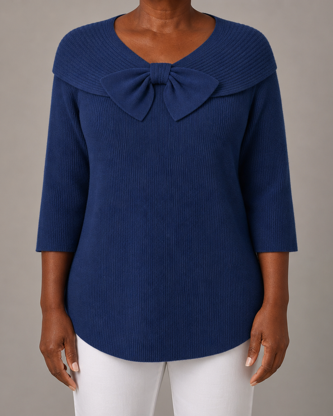 Remi Elegant Knitted Bow Top