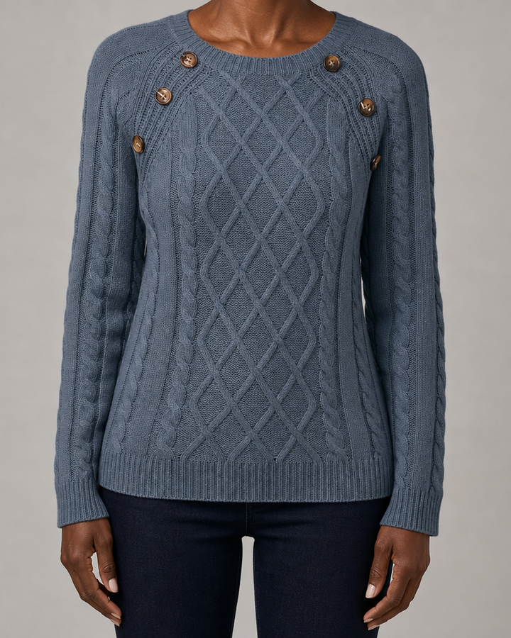 Betsy | Button-detail Cable Jumper