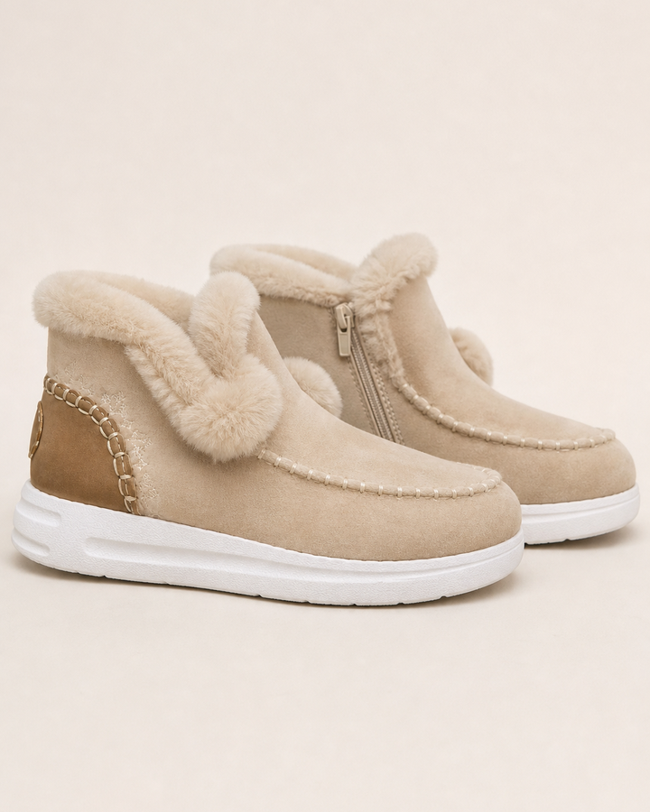 Faye | Fleece-Lined High-Top Colour-Block Boot