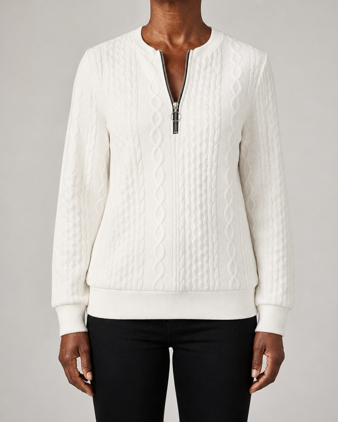 Zoé | Modern Zip-up Sweater