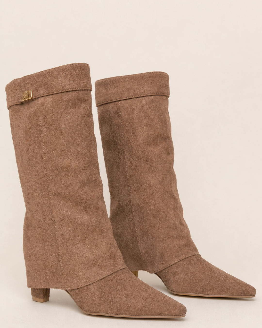 Vivian | Pointed-toe Wide-shaft Buckle Long Boot