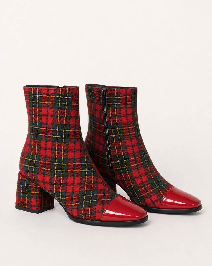 Marlow | Suede Block-Heel Square-Toe Ankle Boot