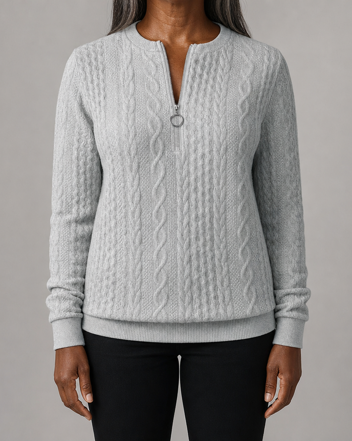 Zoé | Modern Zip-up Sweater