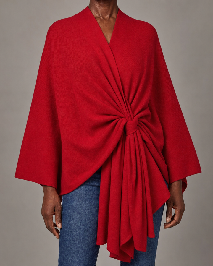 Briana | Elegant Draped Poncho