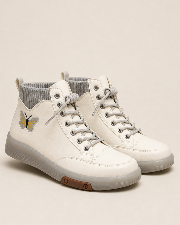 June | Flat Lace-up Combat Boot