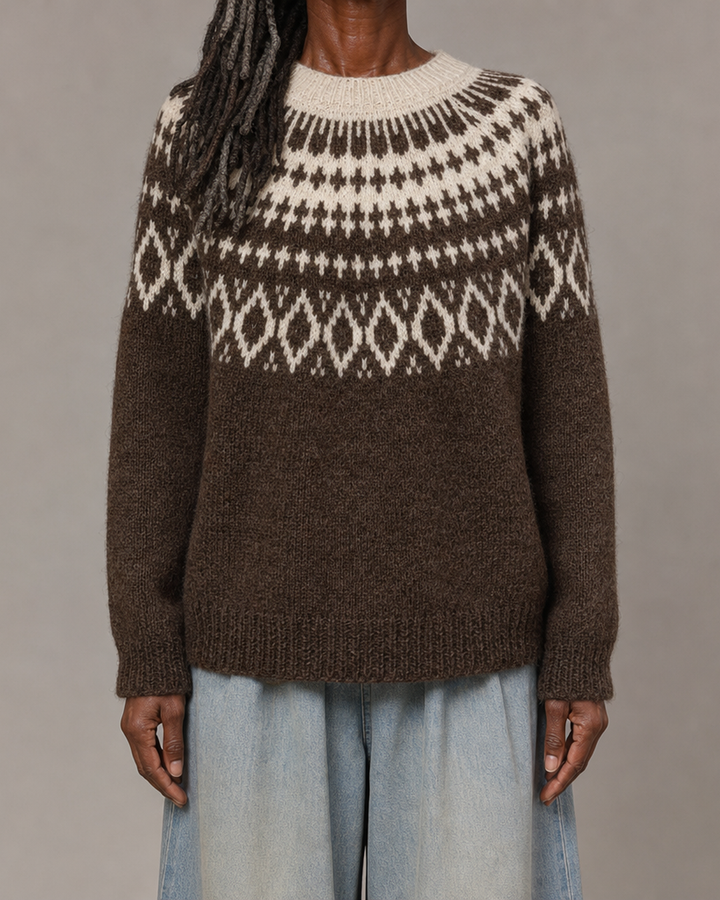 Rosalind | Caramel Vintage Fair Isle Pullover
