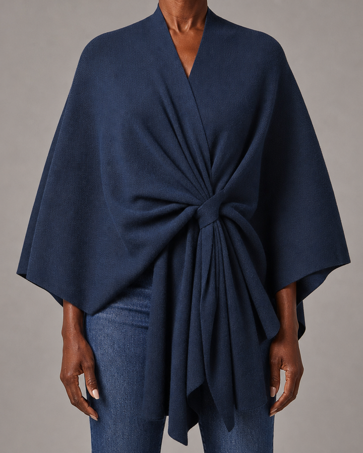Briana | Elegant Draped Poncho