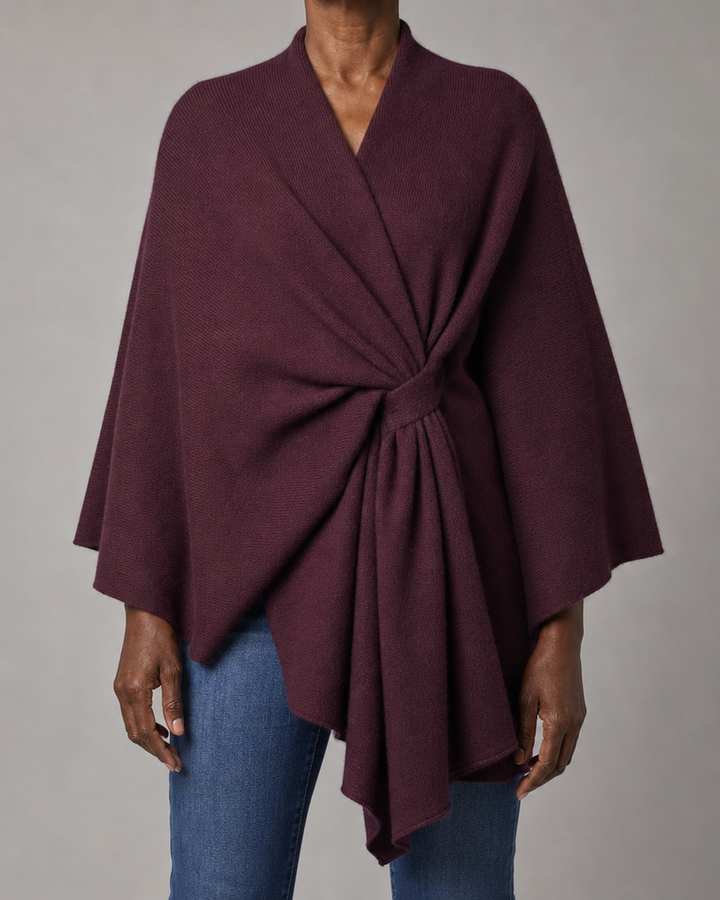 Briana | Elegant Draped Poncho