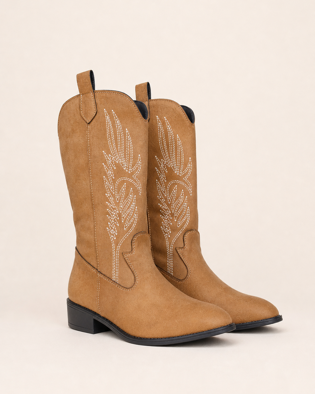 Roslyn | Embroidered Pointed-toe Western Knee Boot