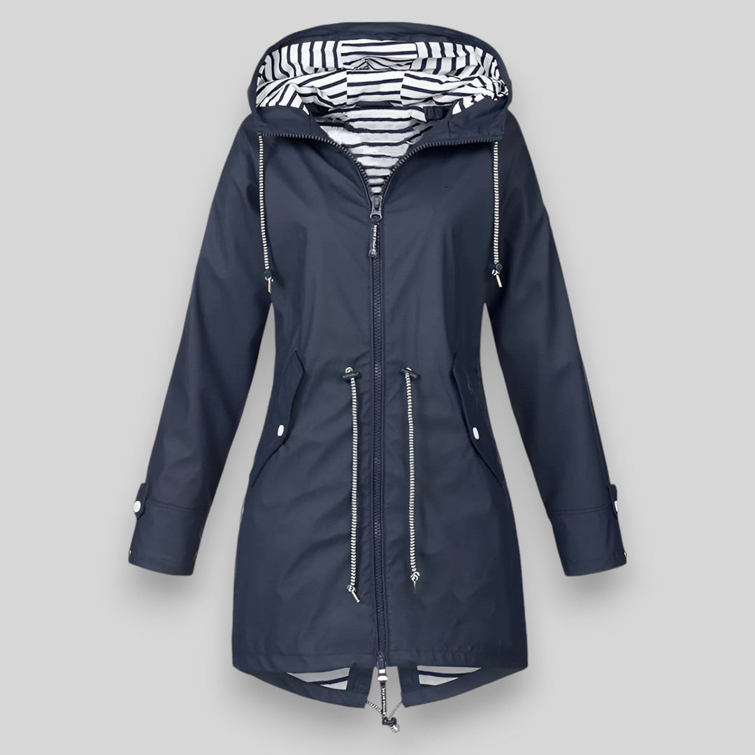 Thandi waterproof rain jacket in navy, product photo