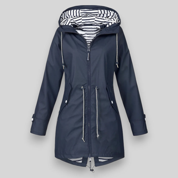 Thandi waterproof rain jacket in navy, product photo