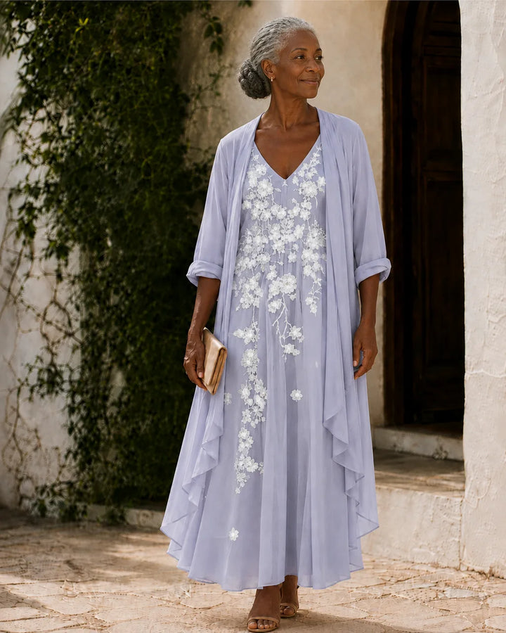 Marcella | Floral Embellished Two-Piece Set