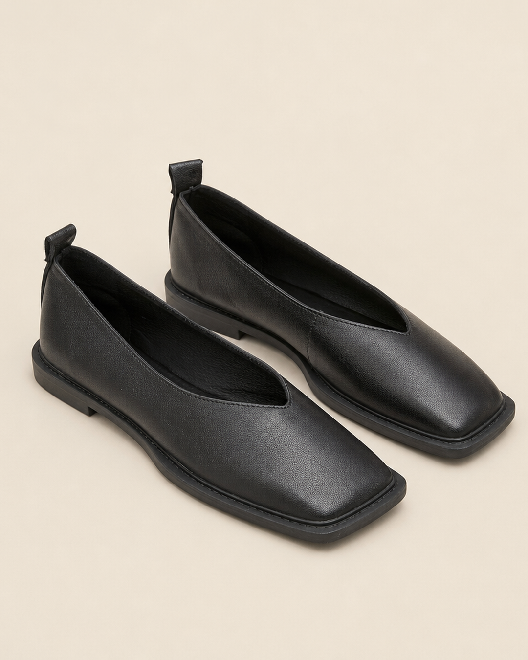 Fay | Sculpted Square-Toe Flats
