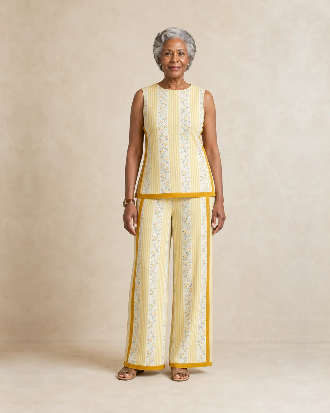 Sierra | Sleeveless Print Top & Wide-Leg Set