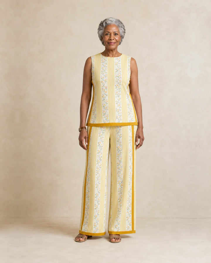 Sierra | Sleeveless Print Top & Wide-Leg Set