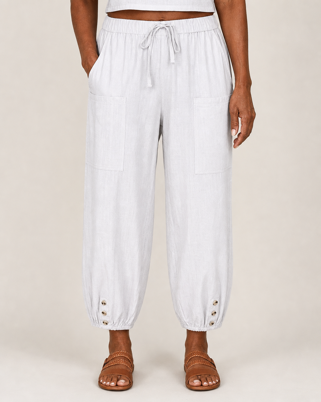 Lena | Elegant Breatable Highwaisted Pants — White