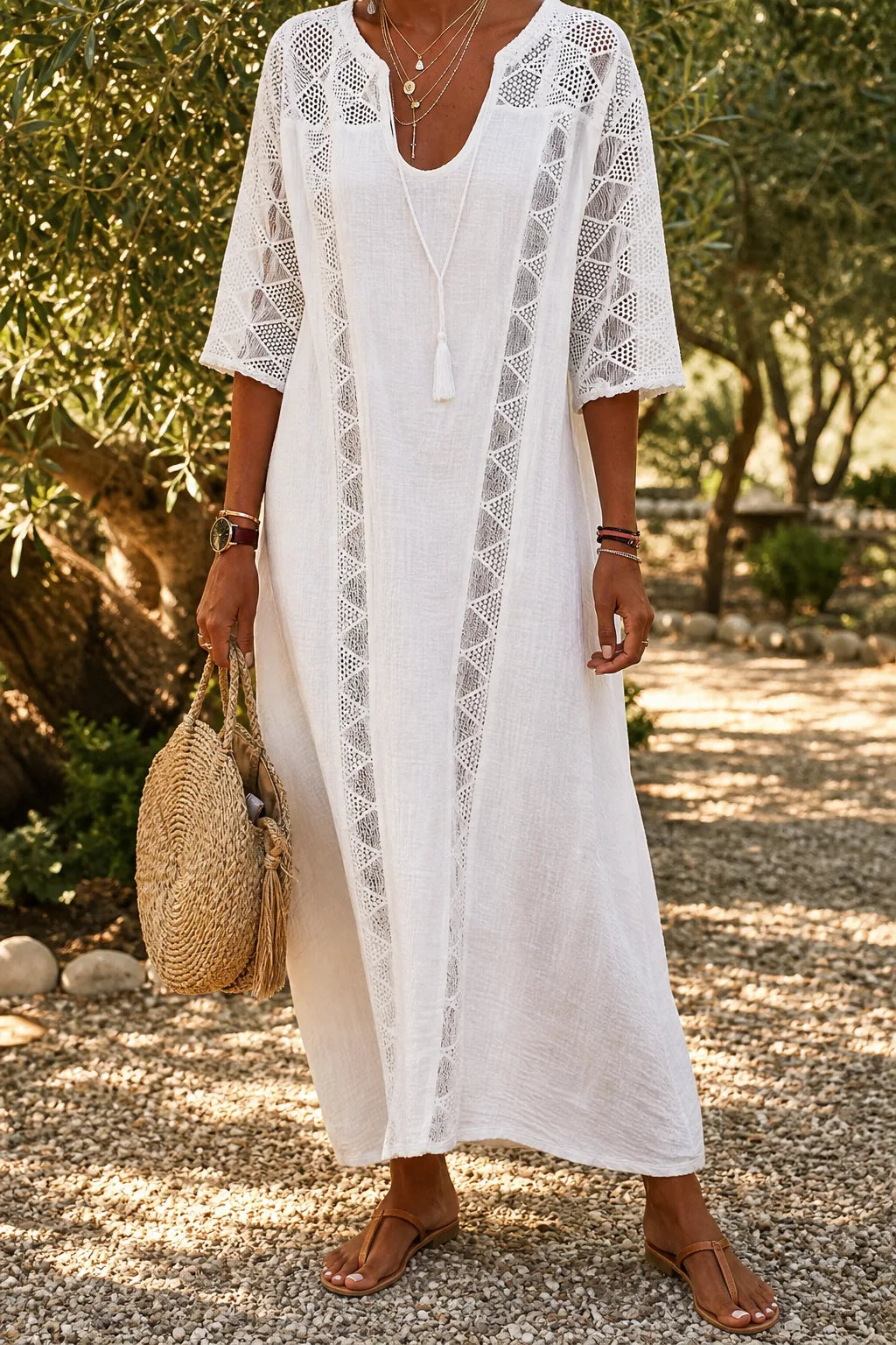 Dalila | Airy Lace-Trim Blouse