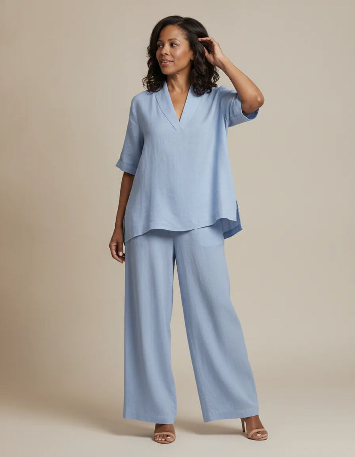 Eliza | Linen Tunic Two-Piece Set