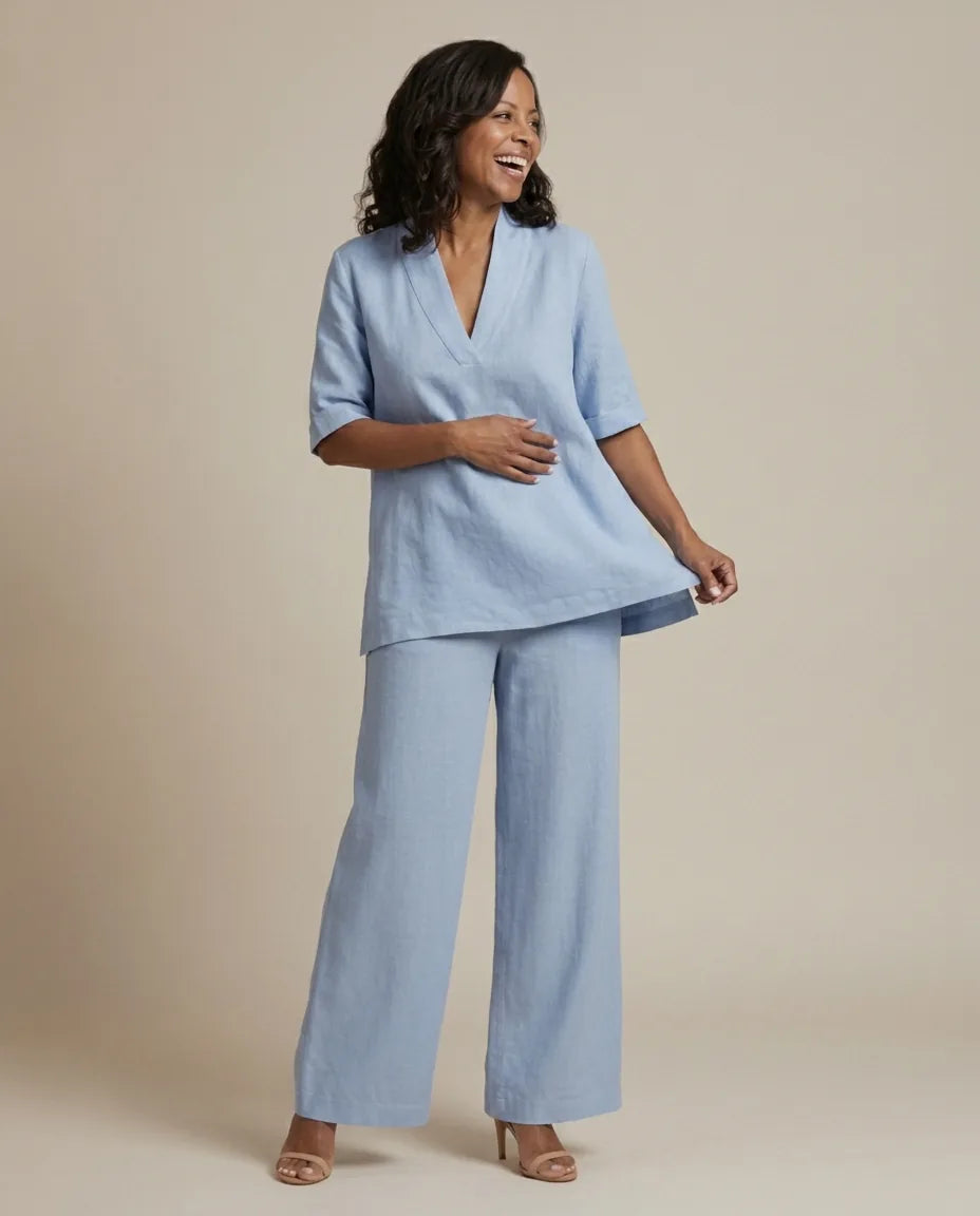Eliza | Linen Tunic Two-Piece Set