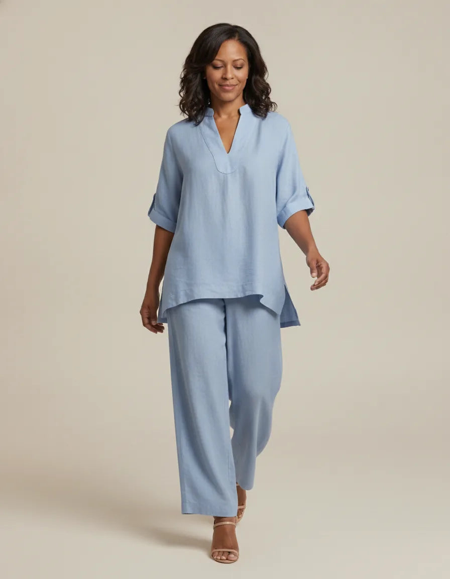 Eliza | Linen Tunic Two-Piece Set