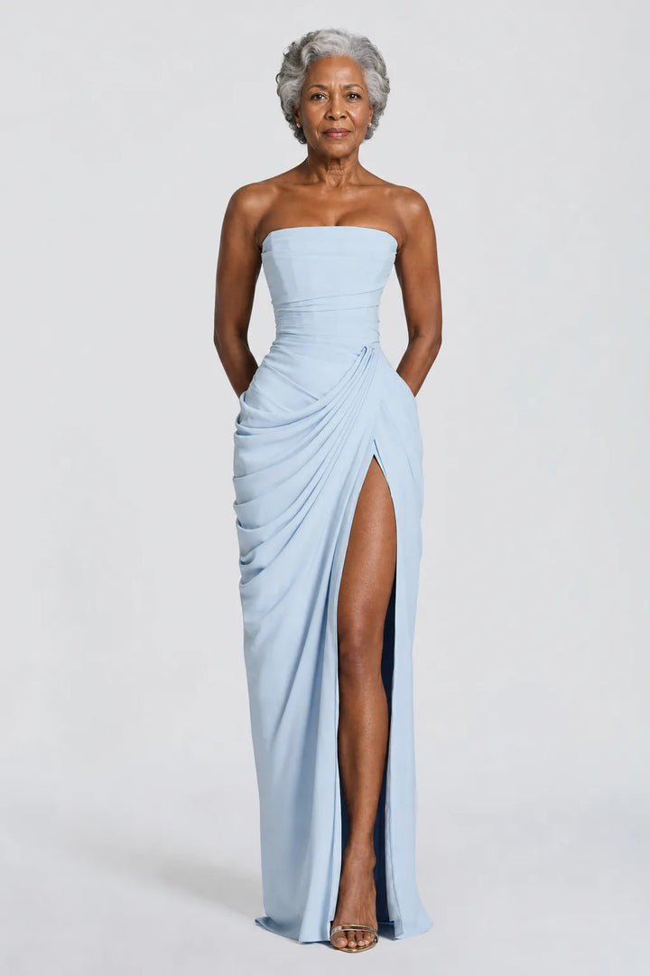 Yinka | Bustier Maxi Dress with Side Slit