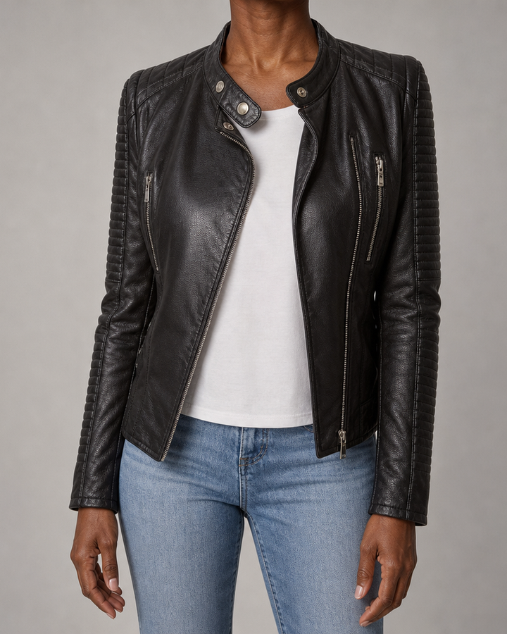 Inez | Moto-Style Zip-Up Jacket