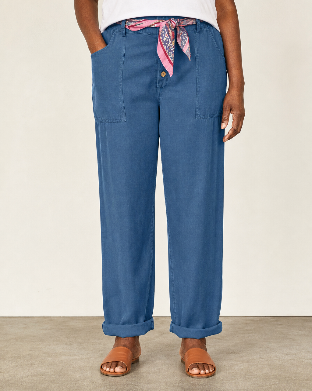 Lise | Elegant Relaxed Carpenter Jeans — Blue