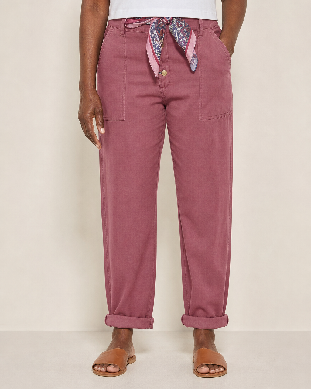 Lise | Elegant Relaxed Carpenter Jeans — Pink