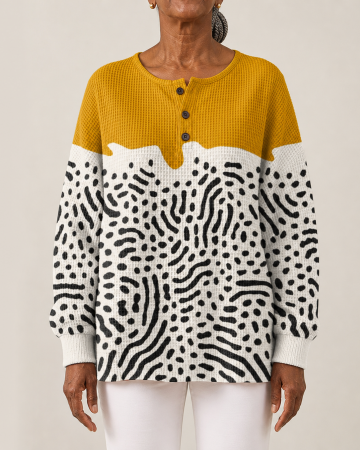 Liv | Scandinavian Button Sweater