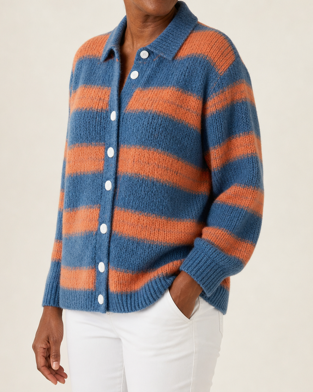 Livia | Striped Knitted Cardigan