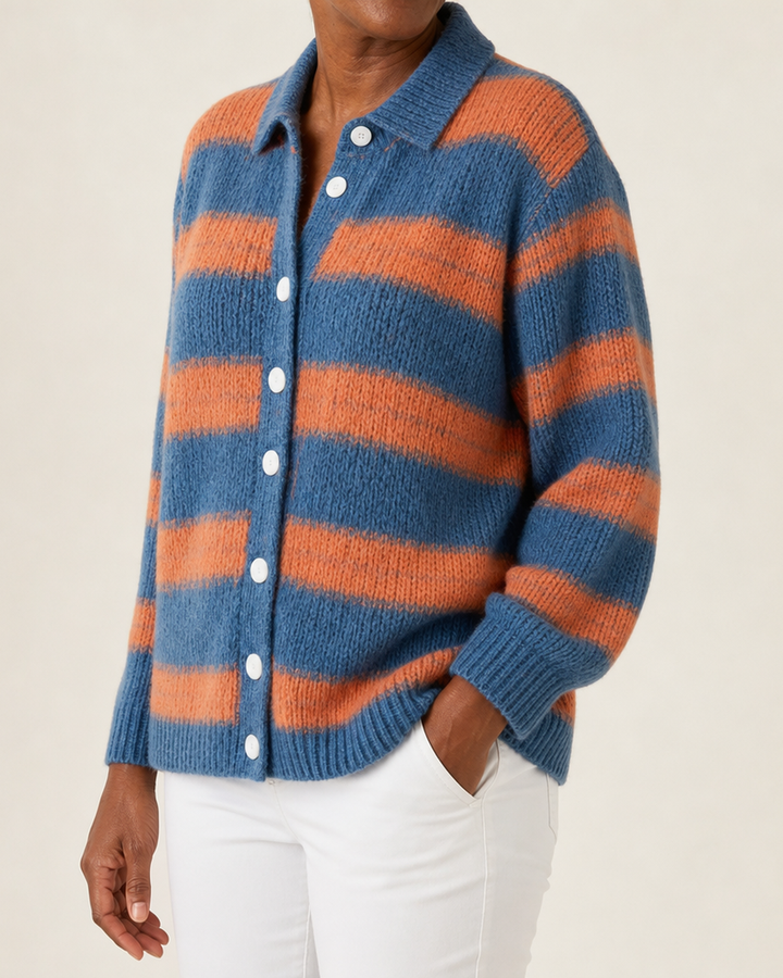 Livia | Striped Knitted Cardigan