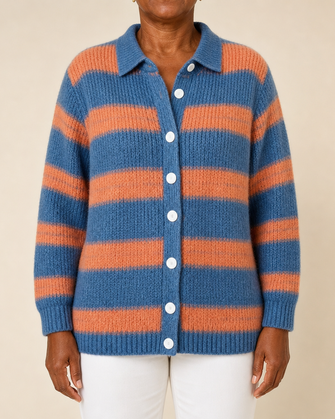 Livia | Striped Knitted Cardigan