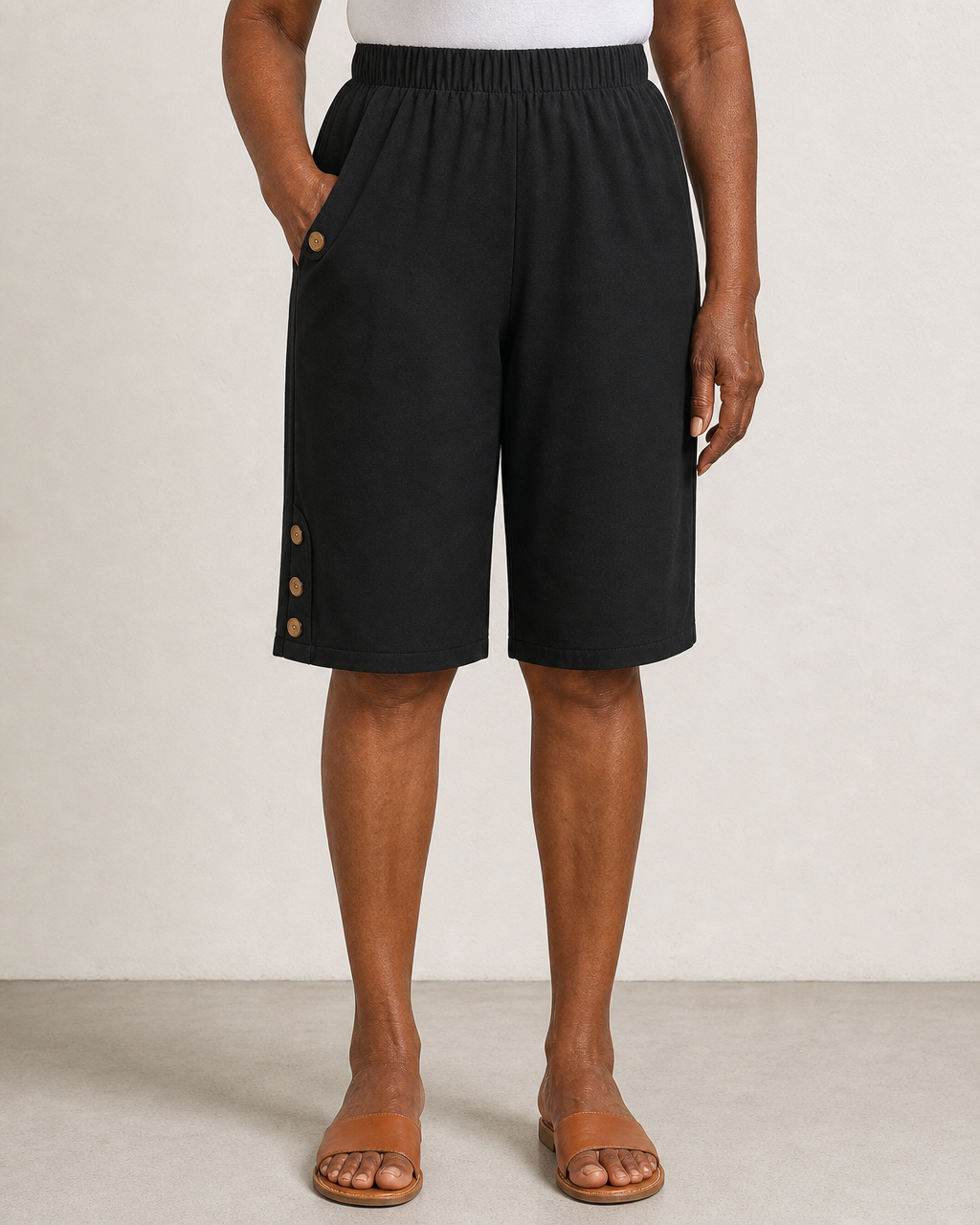 Lolo | Breathable Elegant Shorts — Black