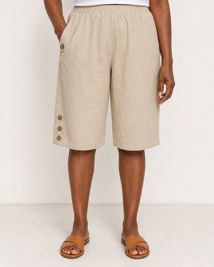 Lolo | Breathable Elegant Shorts — Khaki
