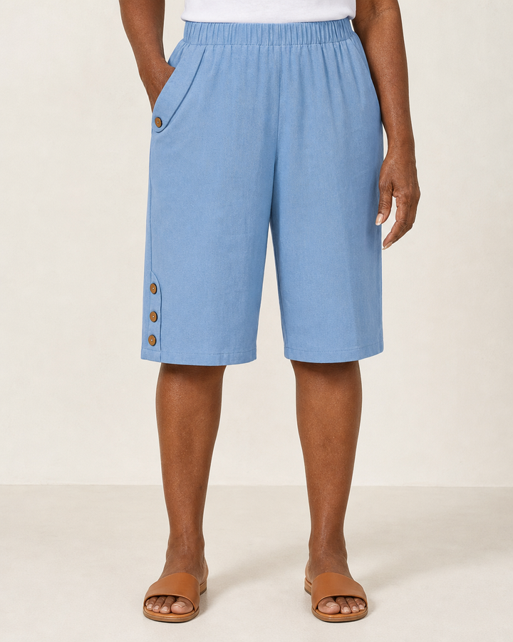 Lolo | Breathable Elegant Shorts — Light Blue