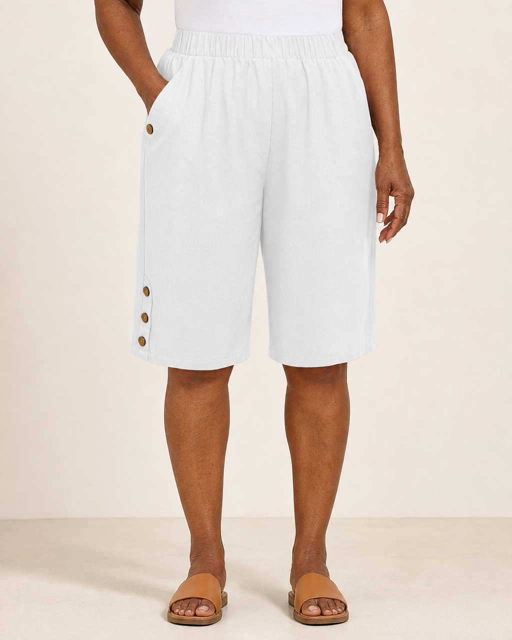 Lolo | Breathable Elegant Shorts — White