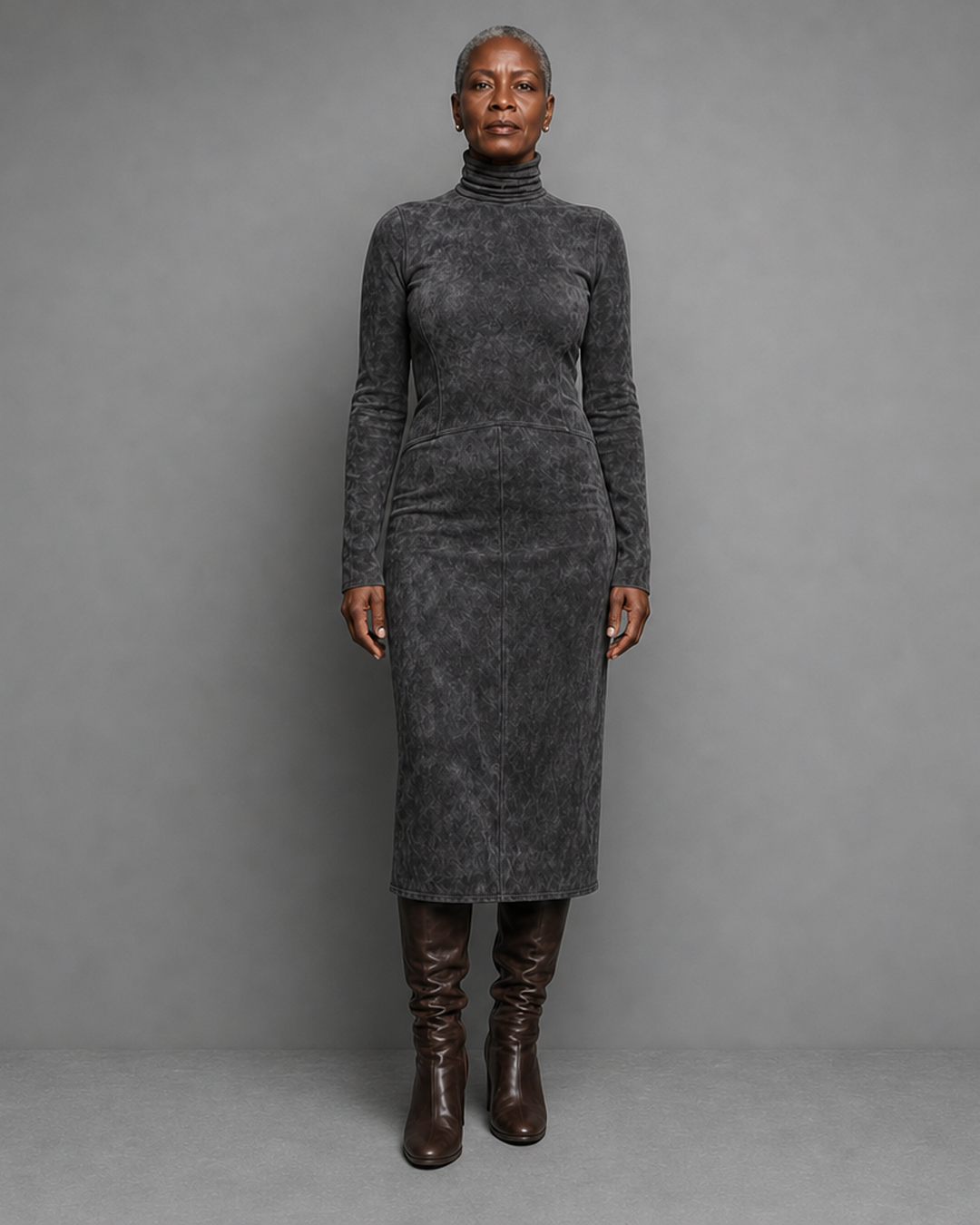 Lorène | Robe Midi Longue Marron